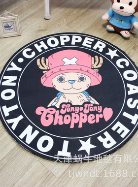 厂家直供批发圆形地毯电脑转椅垫吊篮儿童卡通毯可制作图案logo
