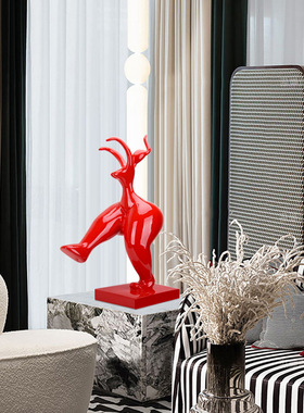 现代简约轻奢艺术品雕塑样板房玄关家居创意人物售楼处装饰品摆件