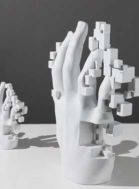 马赛克双手手掌摆件抽象雕饰品