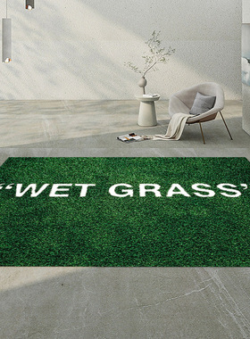 潮流创意OW KEEPOFF腰果花联名地毯客厅卧室男生潮牌鞋墙床边