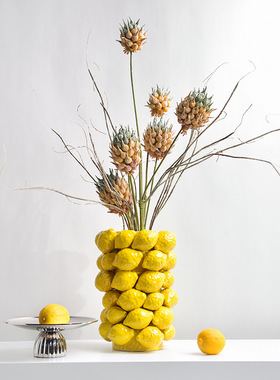 水果花瓶陶瓷现代创意家居装饰客厅卧室餐桌样板间插花摆件