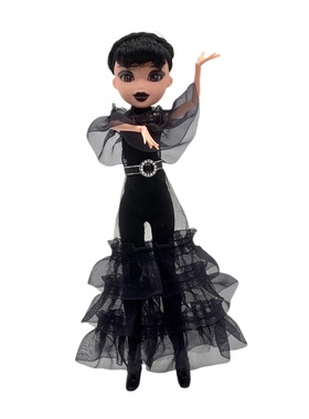 亚当斯星期三娃娃亚当斯星期三玩具哥特式黑礼裙服装rave'n公仔