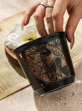 匹尔斯安德森猫随手杯创意陶瓷杯奶茶杯带盖小号开业活动伴手礼