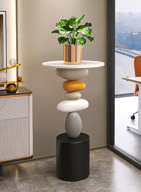 石来运转高档艺术客厅大型轻奢落地摆件创意电视柜旁边家居装饰品