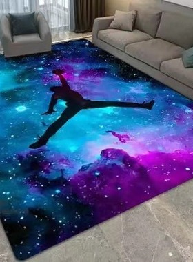 跨境潮牌简约家用地毯水晶绒材质客厅卧室茶几垫 入户门口蹭脚垫