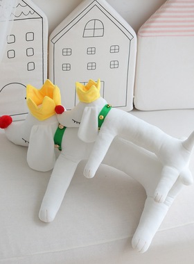 可爱皇冠狗抱枕毛绒玩具公仔趴趴狗玩偶女生床上睡觉安抚布偶