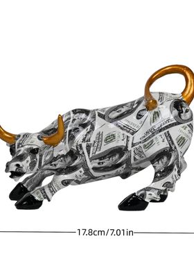 热销华尔街牛桌面摆件创意美元牛装饰书房玄关办公室桌面摆件