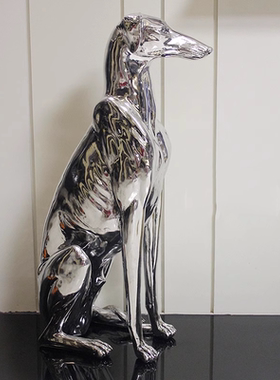 欧式电镀格力灵缇犬家居摆