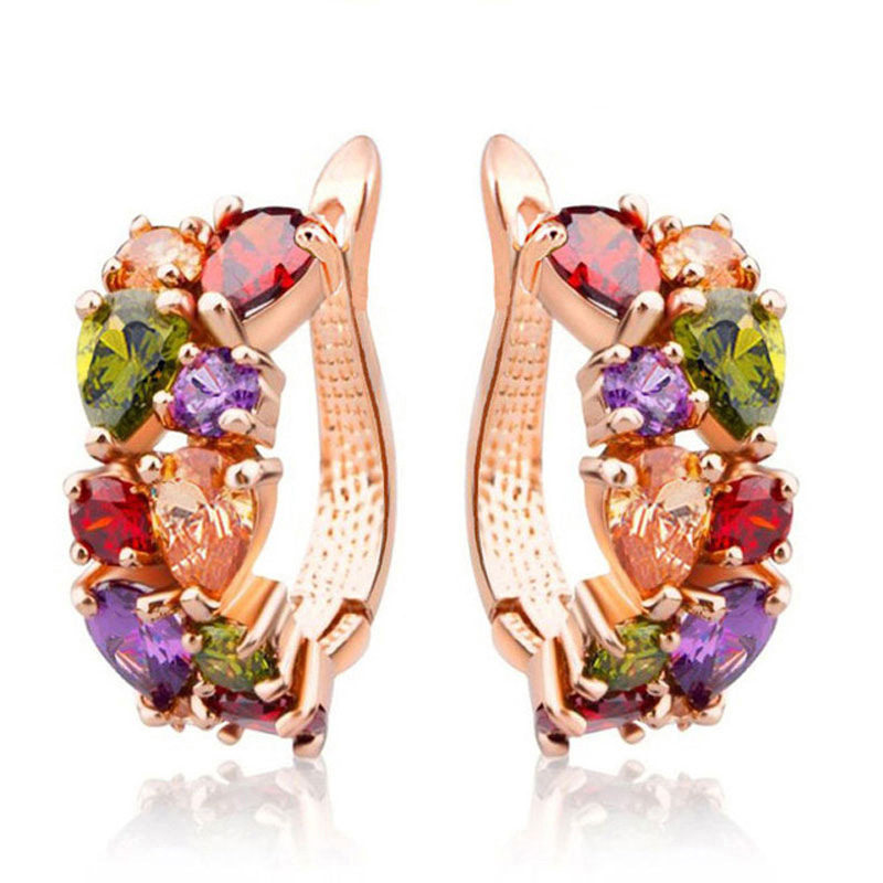 French romantic crystal jewelry four-piece set