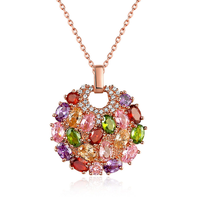French romantic crystal jewelry four-piece set