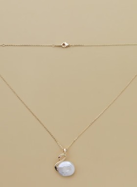 小众设计师款小天鹅项链A001