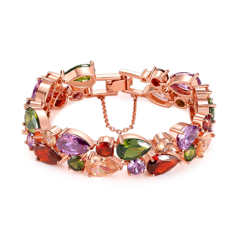 French romantic crystal jewelry four-piece set