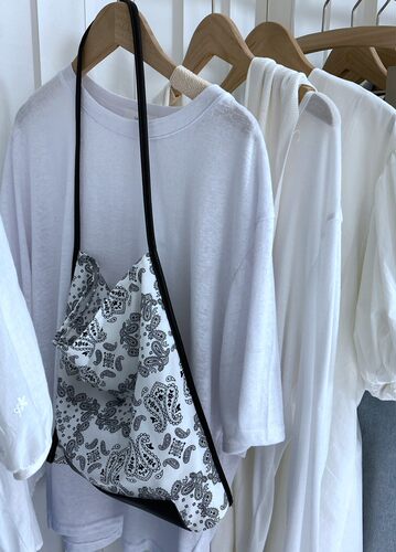 春夏新款拼接图案复古托特包大容量民族风腋下包腰果图腾单肩布 - 图2