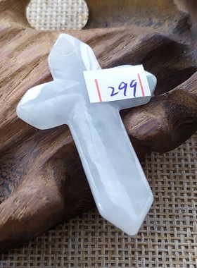 天然玉石缅甸胸针配饰十字架吊坠