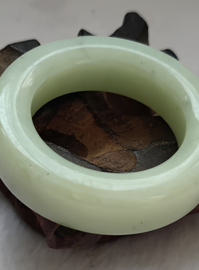 天然玉器玉石扳指戒指指环玉环圆环手饰品有瑕正品时尚流行个性