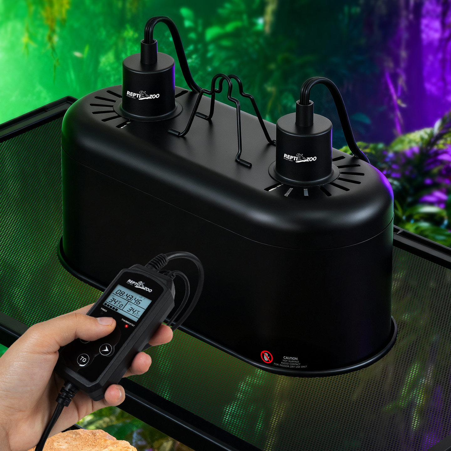 【新品】瑞皮reptizoo定时与温控双灯罩爬宠控温UVA聚光加热灯罩,淘宝优惠券,粉丝福利购,淘宝优惠卷