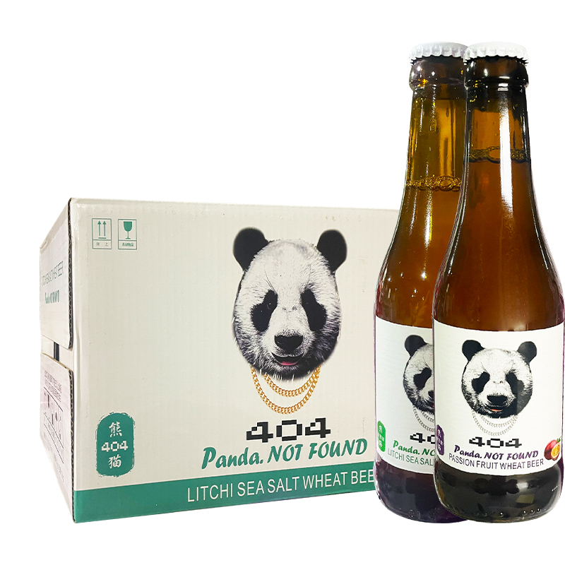 熊猫404精酿白啤酒肆零肆275ml*24瓶装海盐荔枝百香果果味酒 - 图0