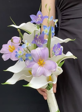 高级混搭花束订婚手捧花仿真花新婚礼物结婚礼物仿真手捧花束新娘