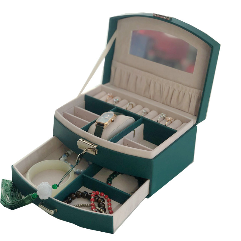 红色首饰盒珠宝饰品收纳盒复古带锁手镯梳妆盒皮结婚礼物手链陪嫁,淘宝优惠券,粉丝福利购,淘宝优惠卷