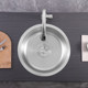 Mini round single basin 304 stainless steel