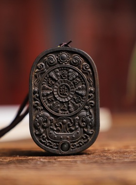 沉香木净瓶观音菩萨项链