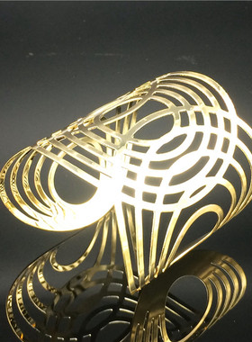 0欧美韩版流行朋克金属开口手镯