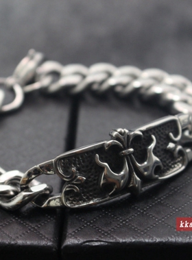 阿男复古钛钢古巴男手链
