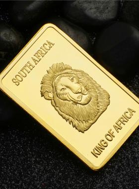 南非野生动物狮子外币异形金锭