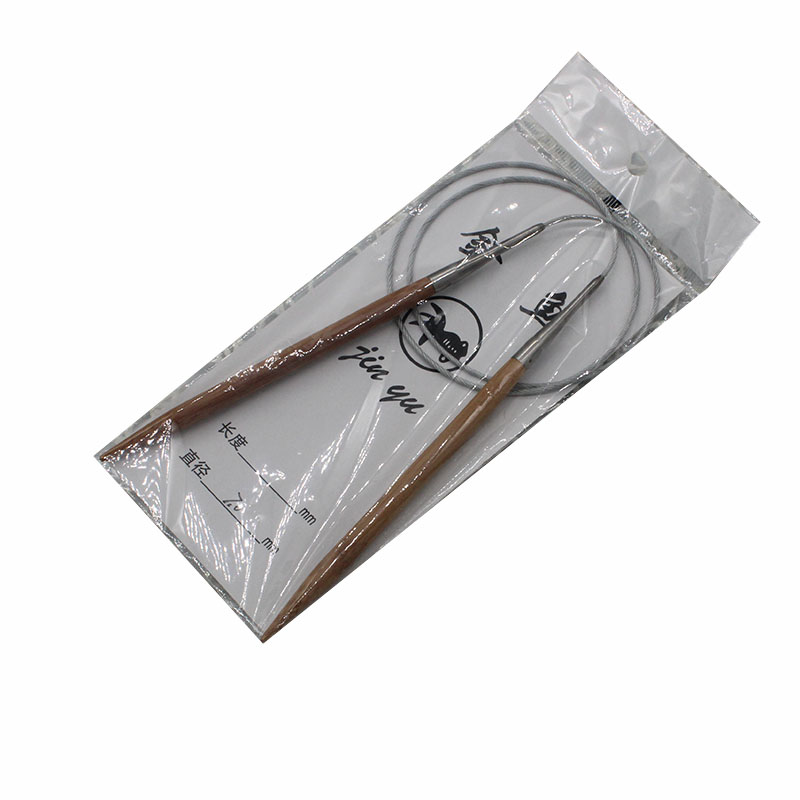 金鱼竹碳化环形针棒针循环毛衣针毛线竹针编织工具套装签子80厘米