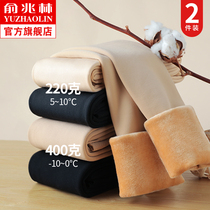 Underpants 2023 new outwear Warm Autumn winter Naked Flesh Color Light Leg God Instrumental Woman Plus Suede Pants Socks