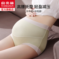 Pregnant womans underwear pregnant with special pregnancy Middle-end high waist underpants crotch pure cotton large size for pregnancy toabdominal autumn and winter