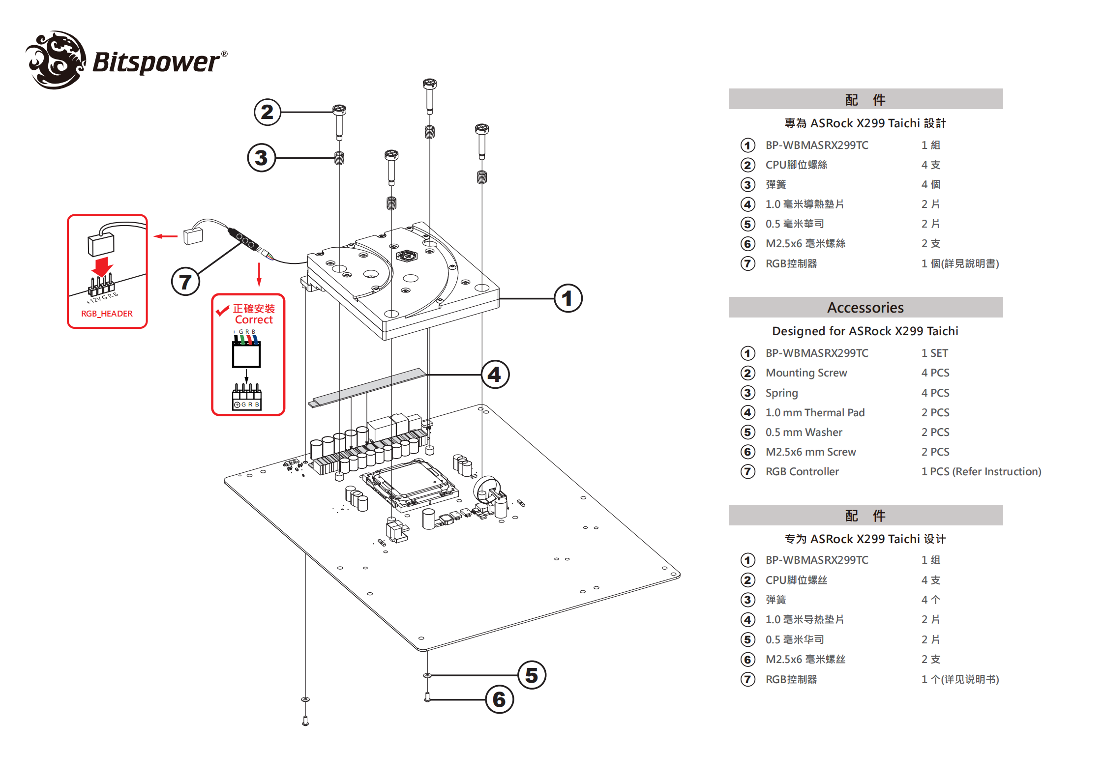 Bitspower华擎ASRock X299TC主板冷头 BP-WBMASRX299TC.-图1