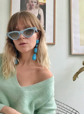 墨镜复古风太阳眼镜水原希子同款