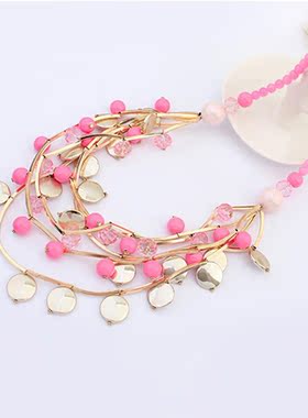 彩衣阁时尚美丽百搭多层甜美女生中长款项链日韩风格拍照饰品流行