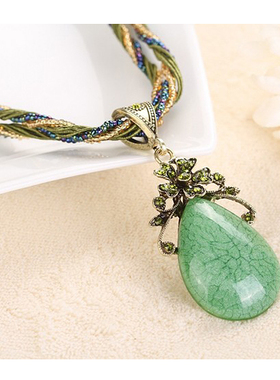 波西米亚风短款多种颜色水滴吊坠