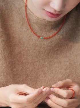 【普陀山官方】南红招财转运项链