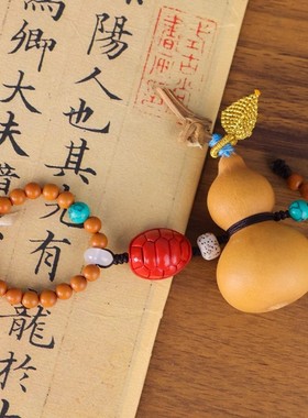 【普陀山官方】天然手捻文玩葫芦把玩随身手把件精品创意包包挂饰