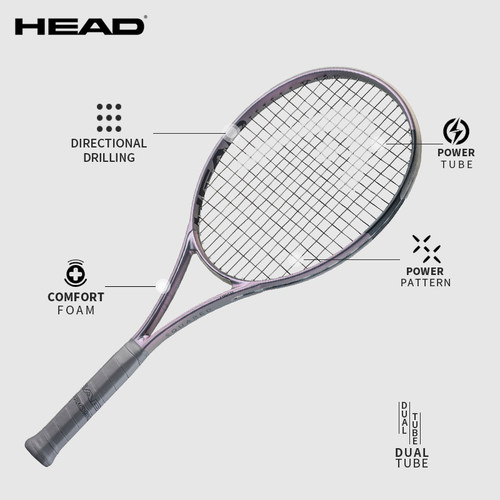 【2026新款】HEAD海德SQUARED网球拍全碳素一体成人专业拍boom/l5 - 图3