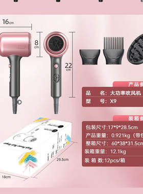出口美国美规110V电吹风大功率便携吹风筒大风力家用吹头发吹风机