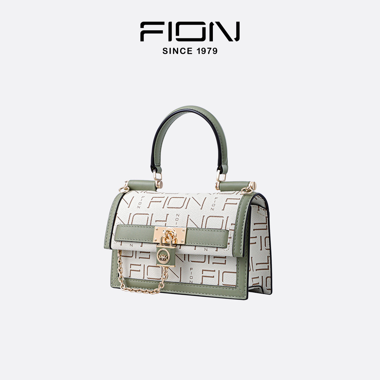 fion /菲安妮老花2023新款波士顿包 FION菲安妮女士包袋