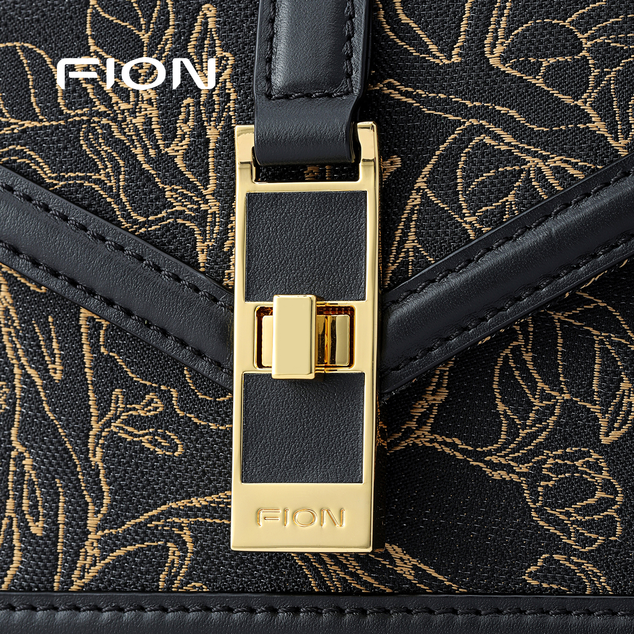 Fion/菲安妮巧锦信封包新款女士包包通勤高级单肩复古斜挎包 - 图2