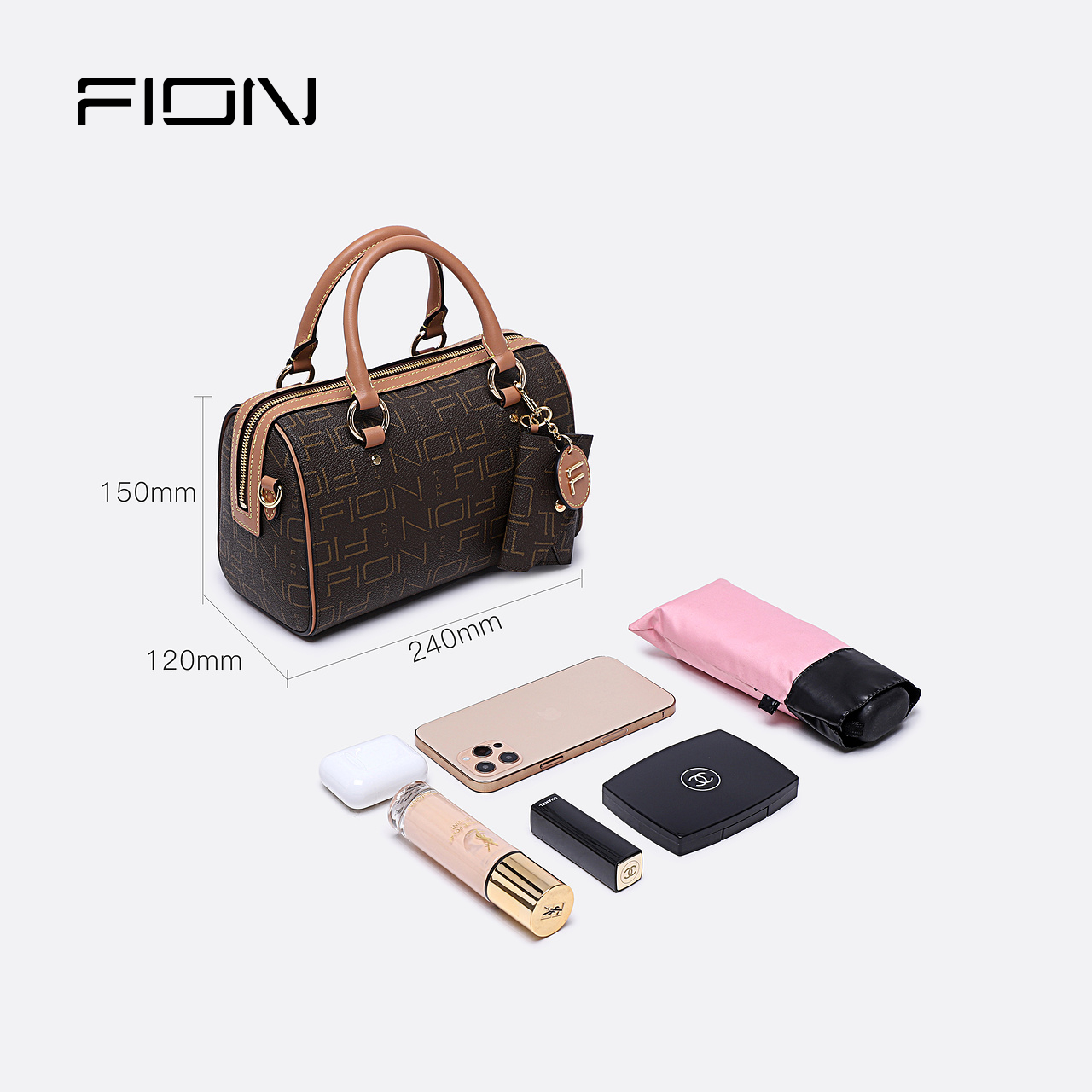 fion /菲安妮大容量通勤感波士顿包 FION菲安妮女士包袋