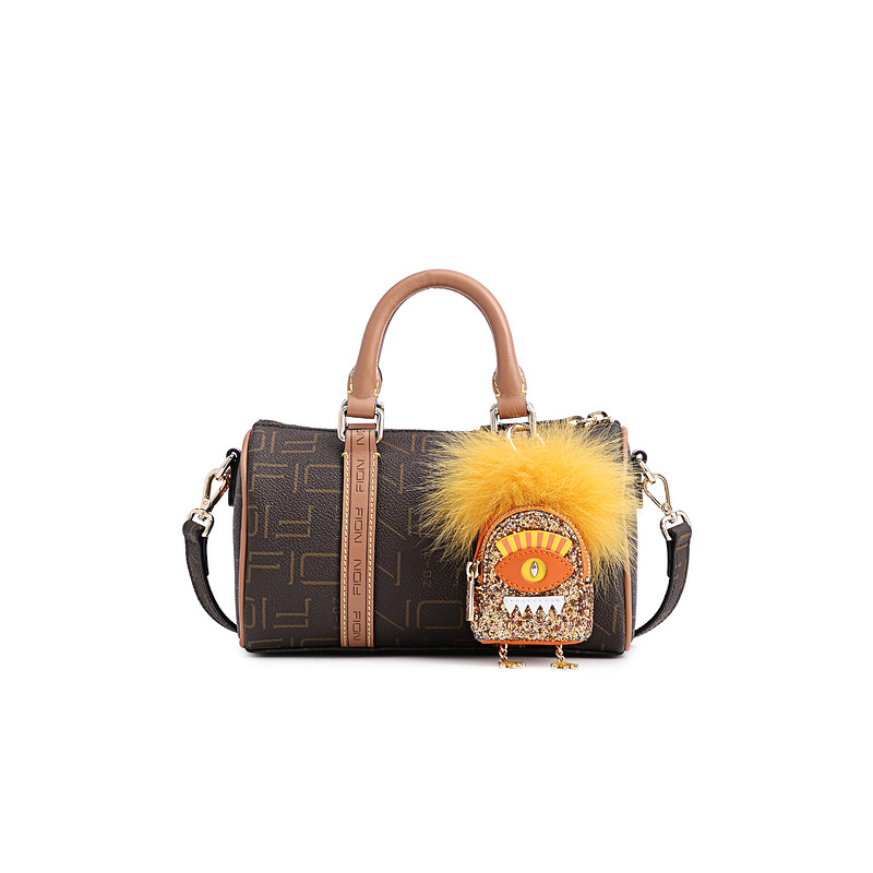 fion /菲安妮老花2022新款波士顿包 FION菲安妮女士包袋