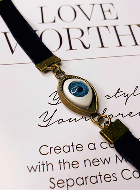 Yolo星球朋克原宿项圈眼睛锁骨链