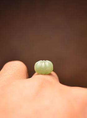 卡16碧玉南瓜珠吊坠戒面手串配珠