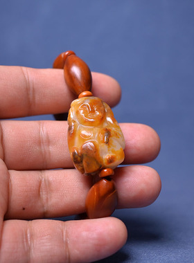 长30黄沁白玉独籽料遇贵人手牌