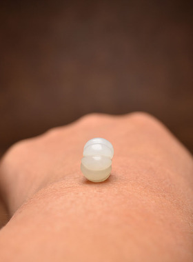 卡14白玉籽料南瓜珠吊坠手串配珠