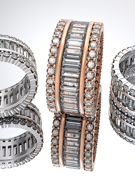 欧美风钻戒私人纯银铂金珠宝设计