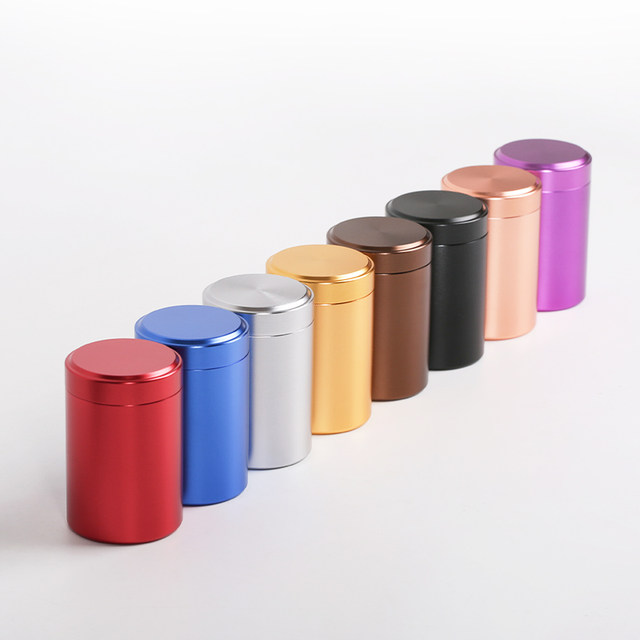 ຊາໂລຫະ mini Portable ສາມາດເດີນທາງຂະຫນາດນ້ອຍປະທັບຕາຊາຂະຫນາດນ້ອຍສາມາດທາດເຫຼັກກ່ອງຊາອະລູມິນຽມບໍລິສຸດ