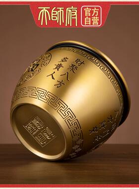 百福铜缸黄铜米缸摆件